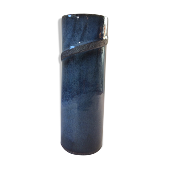 Japanese blue roll vase