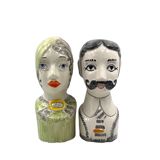 Tarcisio Tosin, Two half-bust sculptures, La Freccia, Vicenza Italy 1960s