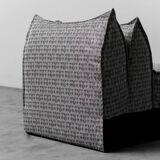 Poltrona in tessuto bonzo guzzetti aba anni ’70 vintage modernariato