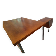 Bureau à caisson amovible dans le goût de Florence Knoll