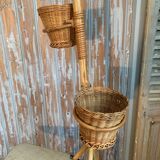 Rattan floor lamp