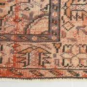 Terracotta & Red Vintage Persian Rug, Turkish Handmade Wool Rustic Carpet