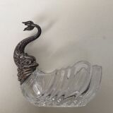 Crystal salts with silver frame