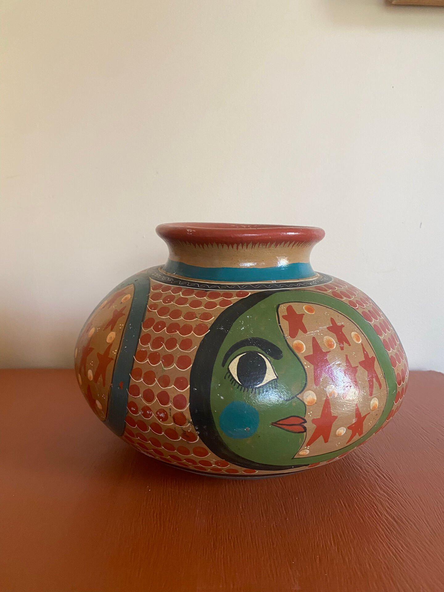 Vintage 90's Mexican ceramic vase