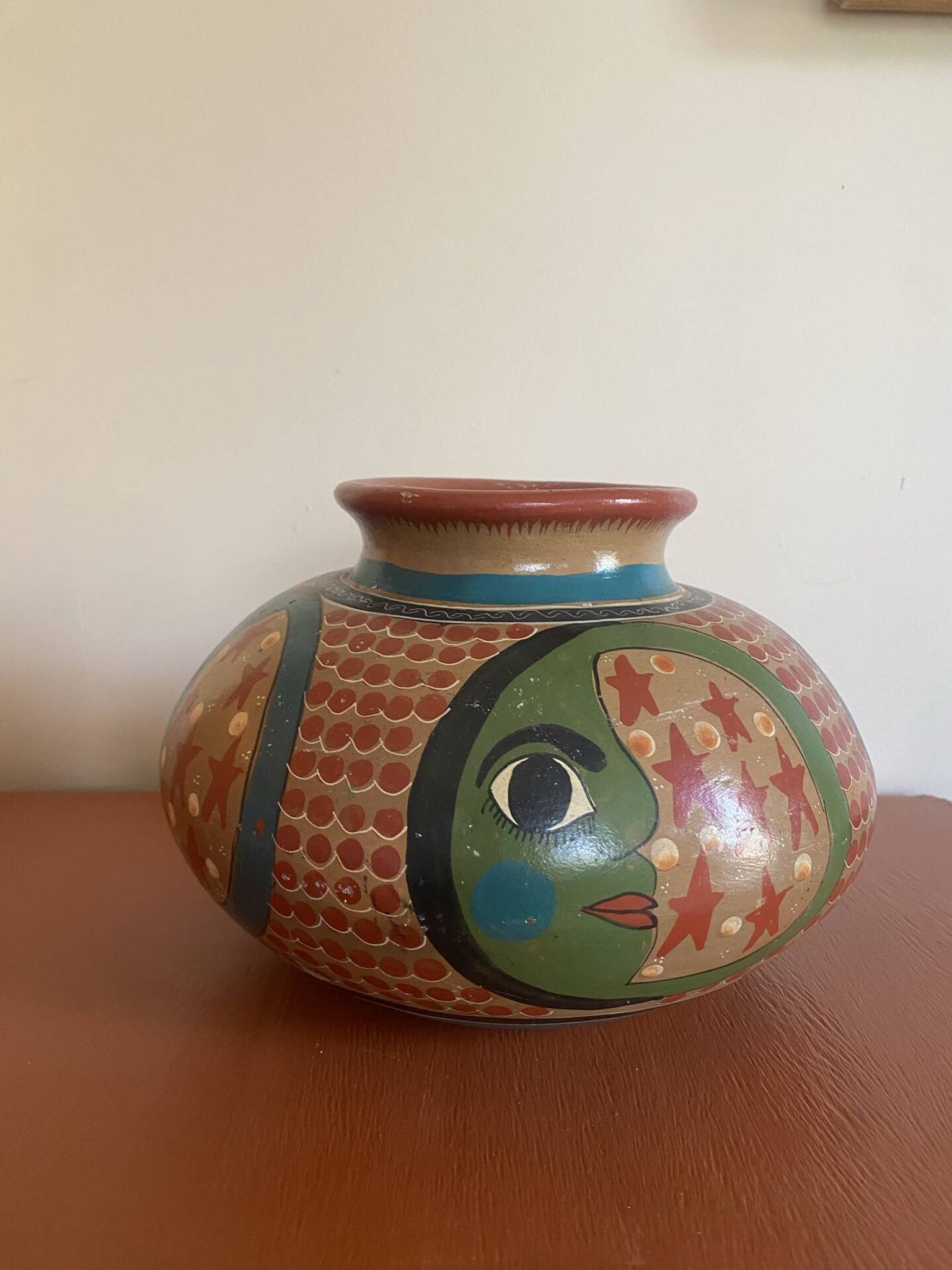 Vintage 90's Mexican ceramic vase