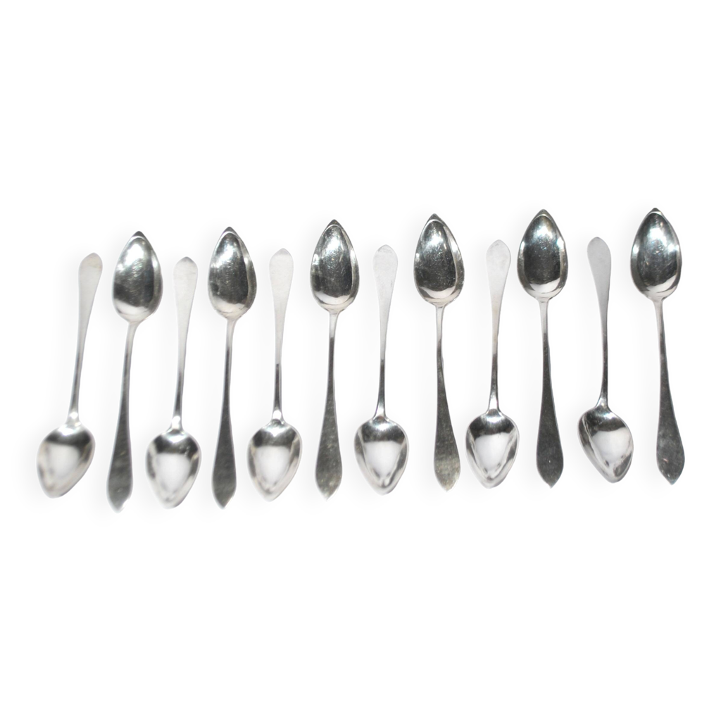 RARE 5 PETITES cuillères argent massif orfévre Maitreau modèle Noeud Gordien EUR 75,00 - FR