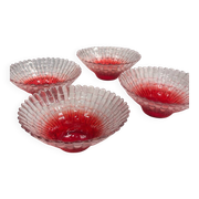 Set of 4 vintage glass bowls