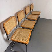 Ensemble de 4 chaises de salle à manger vintage Cesca S32 par Marcel Breuer, années 1990.