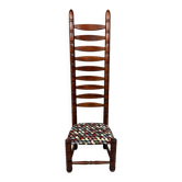 Chaise échelle à dossier haut des années 1970