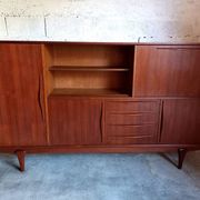 Vintage Scandinavian high row 50s 60s teak
