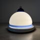 Vintage glass blue and white wall lamp sconce , 1970s
