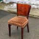 Parisian bistro chair in solid wood and fabric