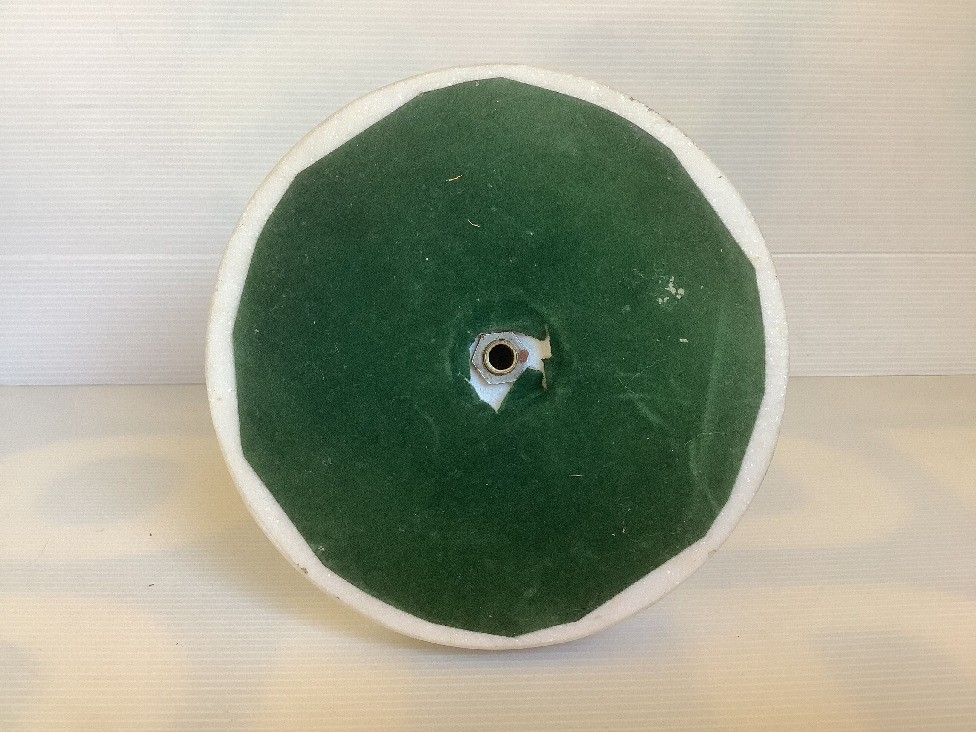 Metal and stone candle holder