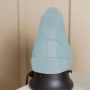 Set of 2 Murano glass shell lamps - light blue table lamp - vintage Space Age design Italy - 1980s