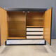 Black brutalist bar cabinet, 1970s