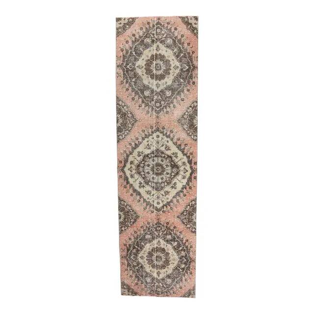 Turkish Oushak Wool Runner 97x352