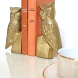 Brass bookend Owls