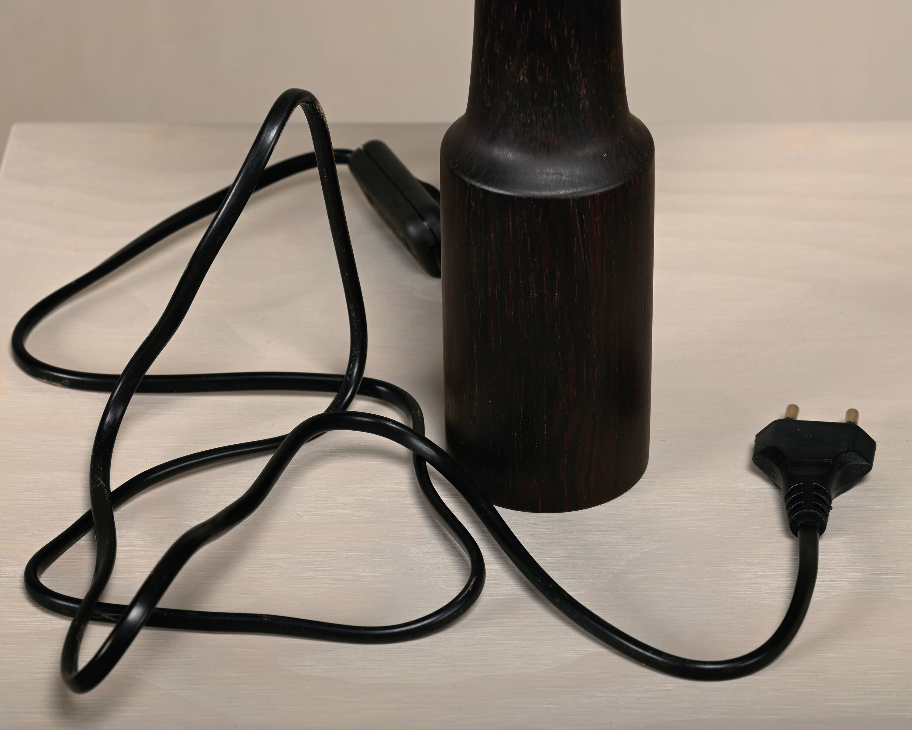 Scandinavian Rosewood Table Lamp, Denmark 1960s
