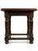 Antique solid oak table – Turned baluster legs and stretcher, style