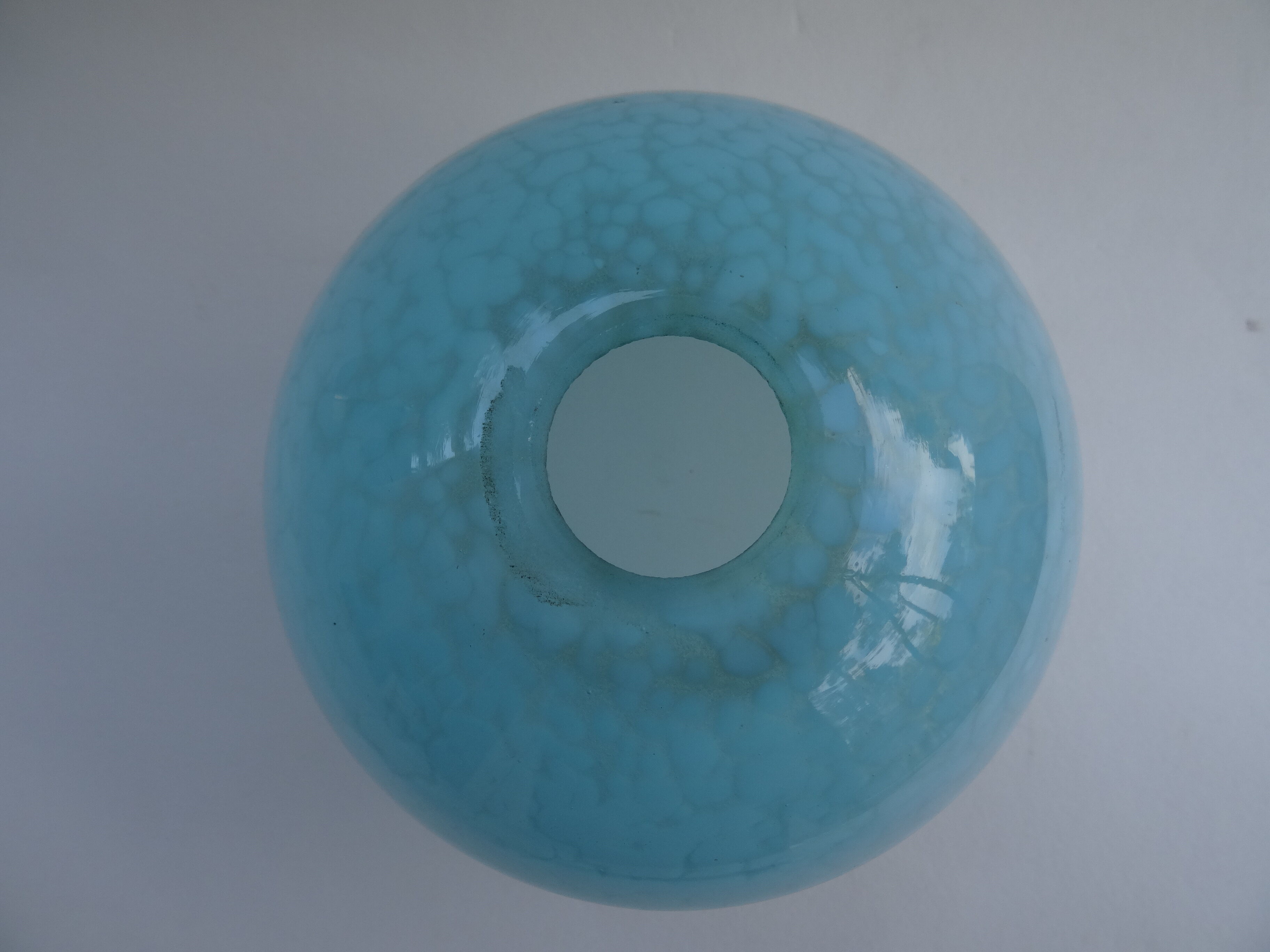 Blue clichy glass globe