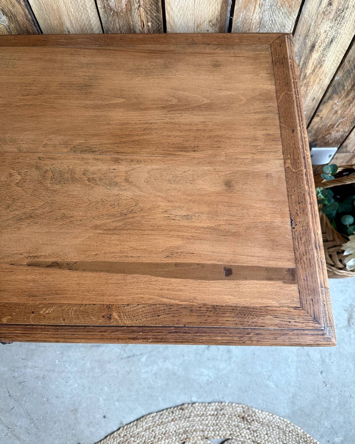 Antique table with turned legs (renovated)