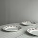 3 blue flower pattern dessert plates