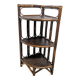 Rattan corner shelf