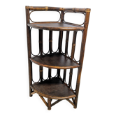 Rattan corner shelf