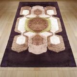 Tapis space age des années 1970 en laine. fabriqué en italie