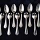 12 silver metal teaspoons Ercuis Sully model