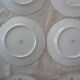 6 flat plates and 1 round dish haviland limoges with green and gold horn