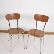 Formica extending table with 4 chairs, set, vintage from the 70s.