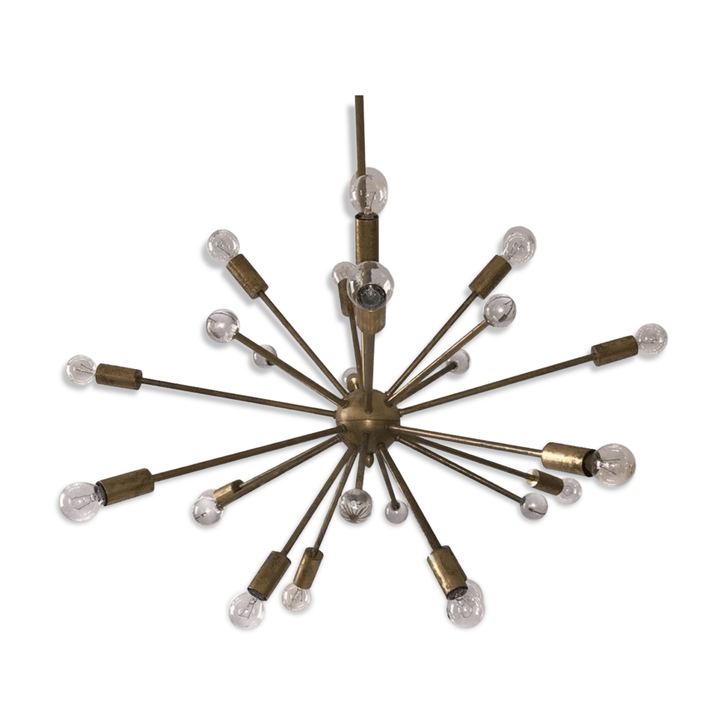 chandelier sputnik 24 arm brass and murano glass