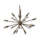 chandelier sputnik 24 arm brass and murano glass