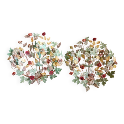 appliques murales lampes florael vegetale romantique rose