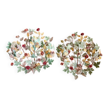 appliques murales lampes florael vegetale romantique rose