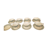 7 cups & 8 under opaque porcelain cups