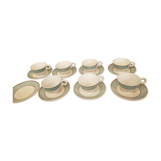 7 cups & 8 under opaque porcelain cups
