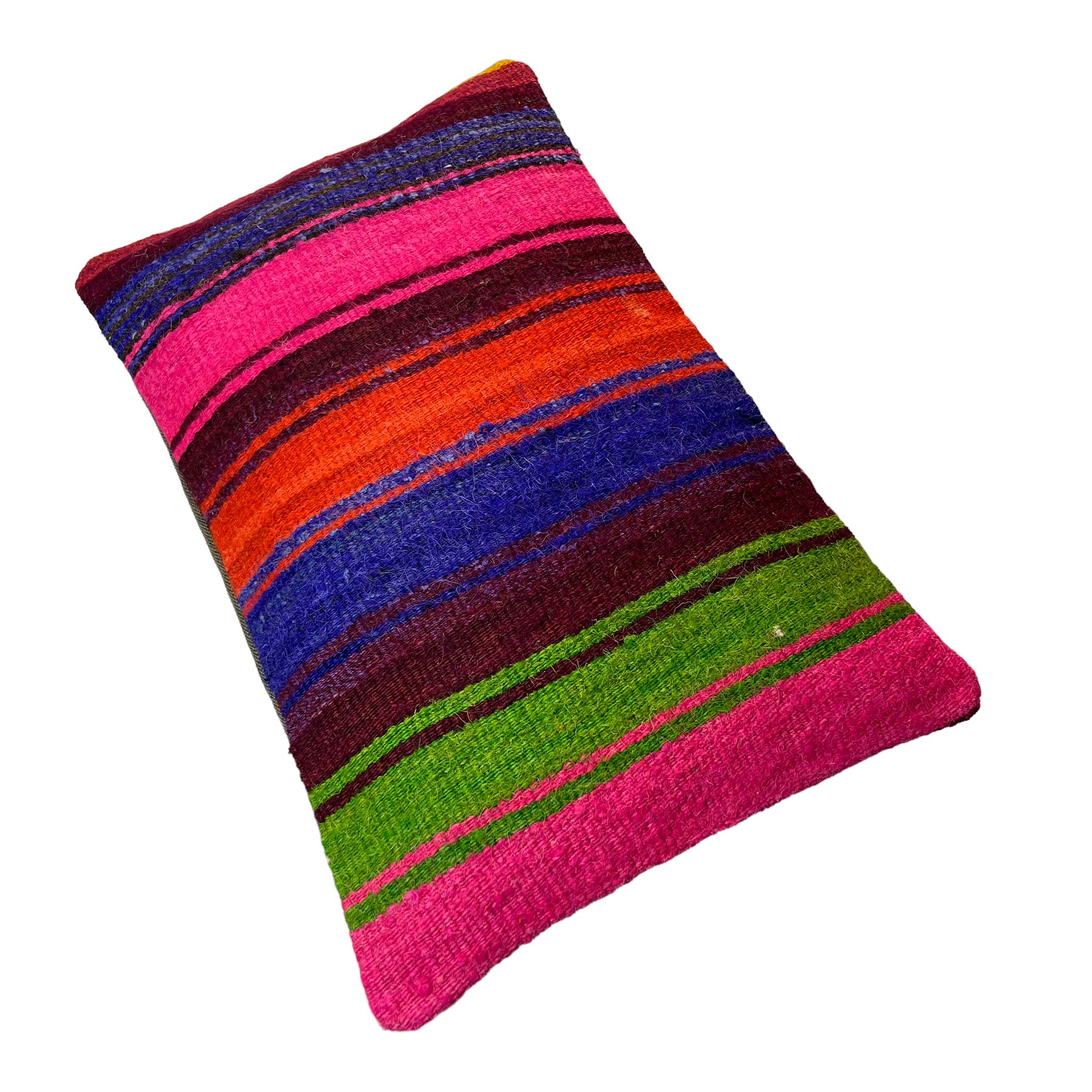 Vintage turkish kilim cushion cover, 30 x 50 cm
