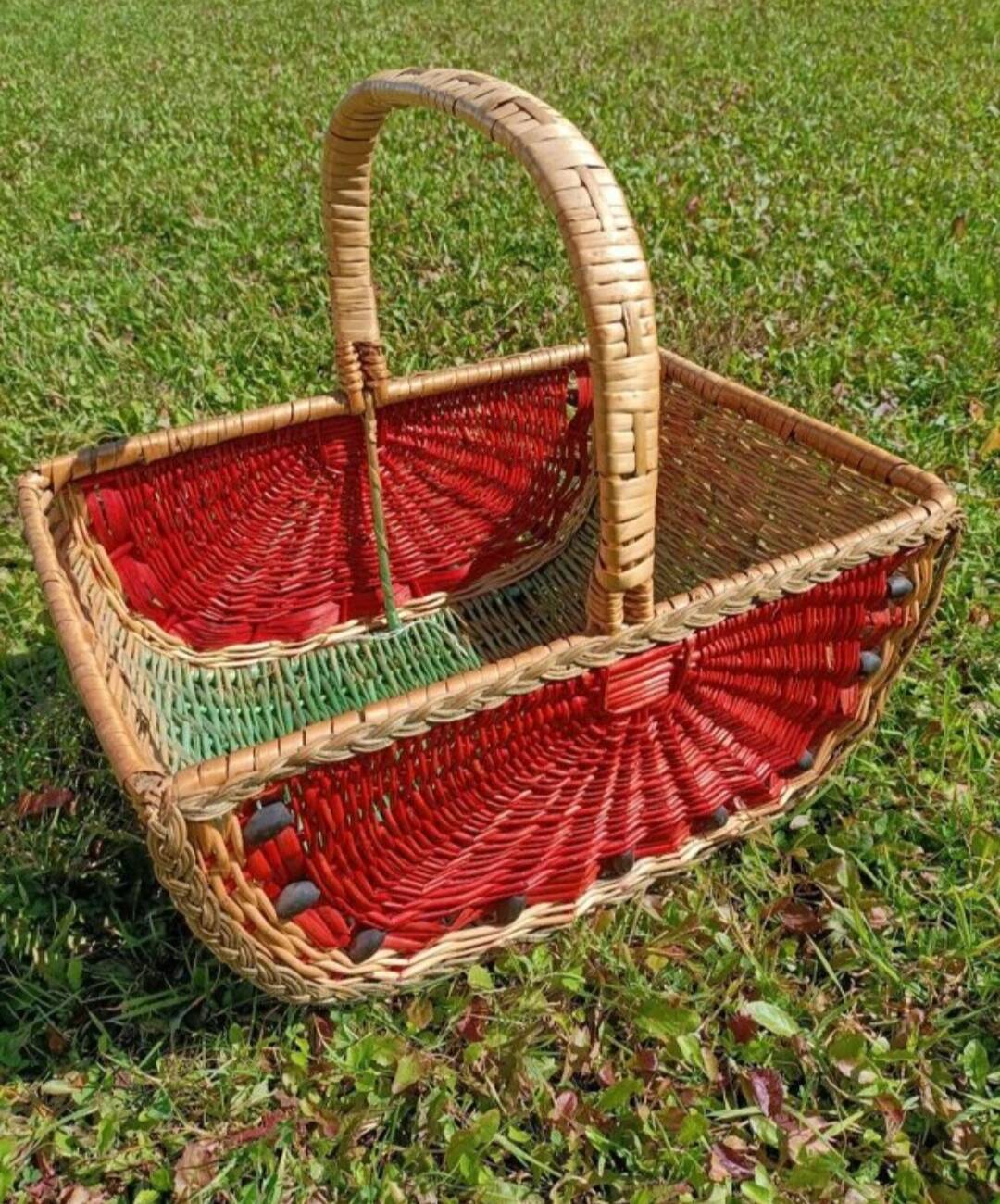 Retro watermelon basket