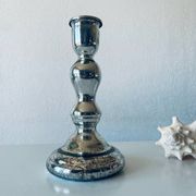 Eglomise glass candle holder