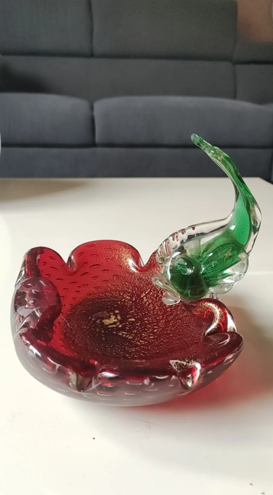 Large Ashtray/Tray Murano, Toso. Fish figurine.