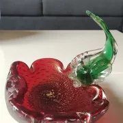 Large Ashtray/Tray Murano, Toso. Fish figurine.