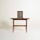 Scandinavian teak vanity table with integrated mirror, 1960s