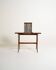 Scandinavian teak vanity table with integrated mirror, 1960s