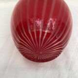 Red glass vase dimension: height -33cm- width -12cm-