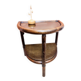 Side table / end table in rattan and caning