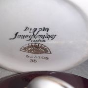 Vintage coffee service for 3 people in cream white with gold burgundy edging