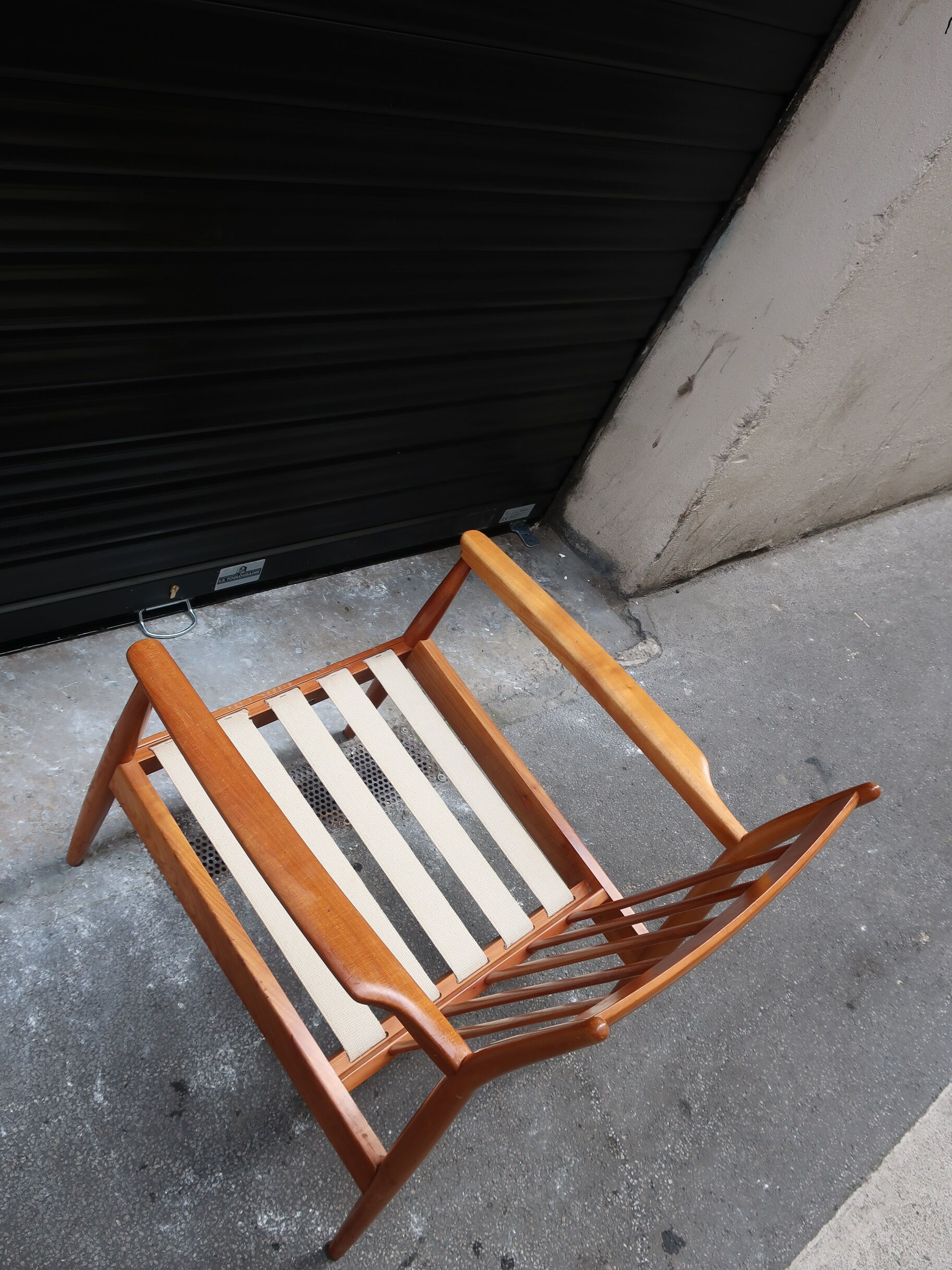 Scandinavian wooden armchair from the 1960s