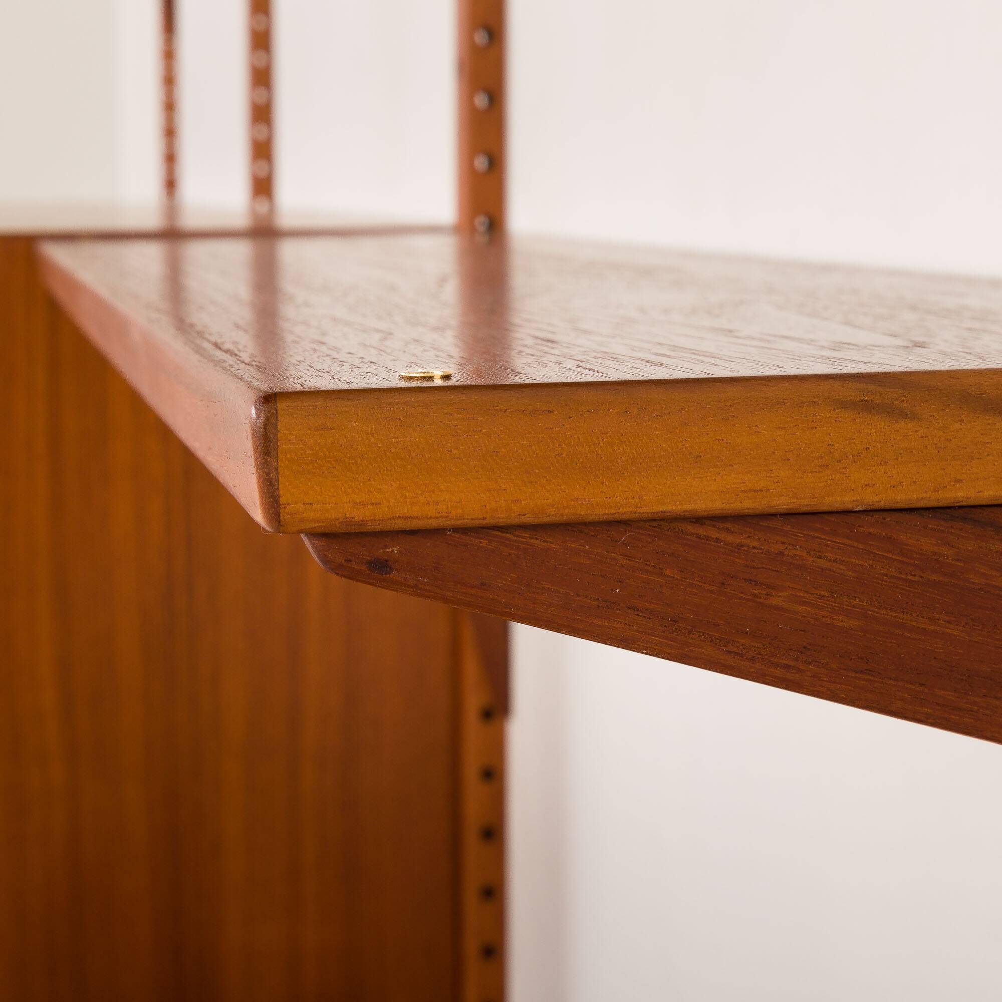Hansen and Guldborg 3 bay teak wall unit, Denmark 1960s